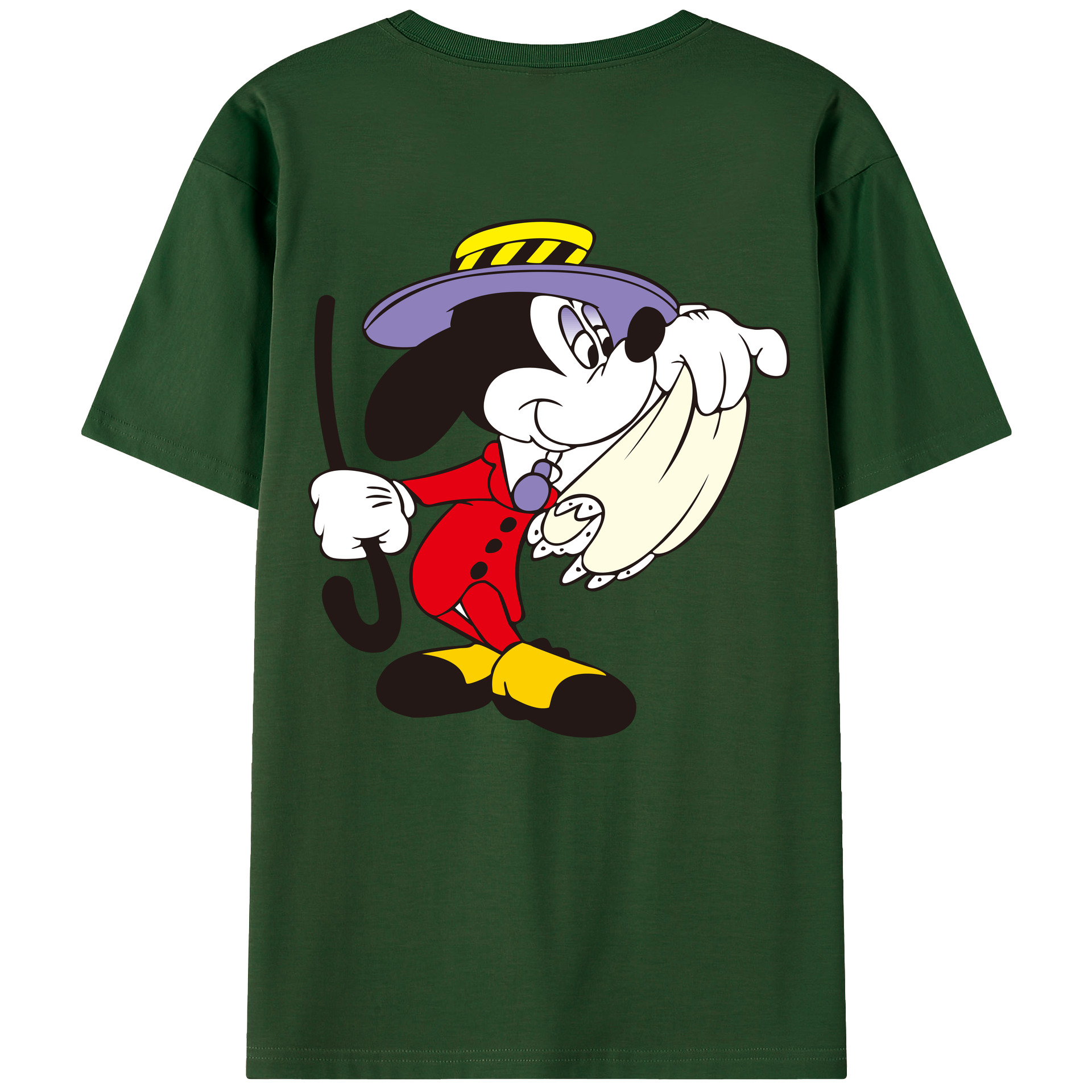 （画像用） ミッキーマウス Mickey Mouse 綿100％半袖Tシャツ（背面プリント）